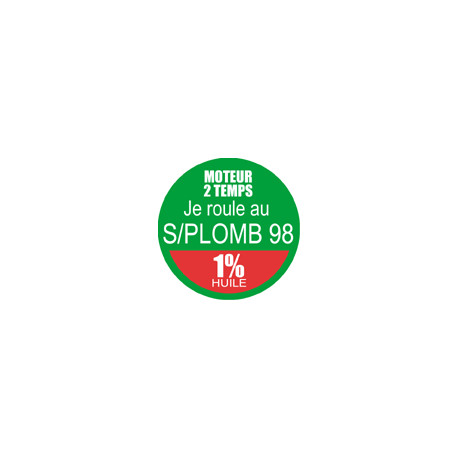 SANS PLOMB 98 mélange 1 pourcent - 5cm - Sticker/autocollant