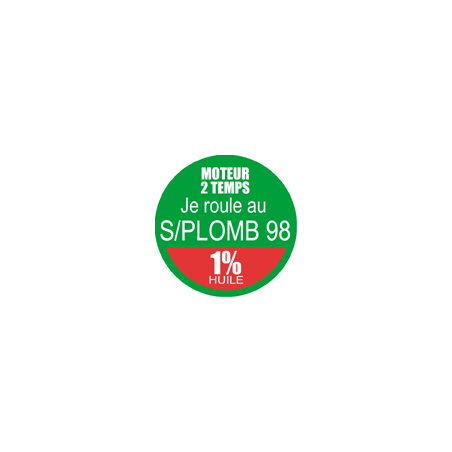 SANS PLOMB 98 mélange 1 pourcent - 5cm - Sticker/autocollant