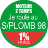 SANS PLOMB 98 mélange 1 pourcent - 5cm - Sticker/autocollant