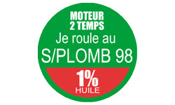 SANS PLOMB 98 mélange 1 pourcent - 10cm - Sticker/autocollant