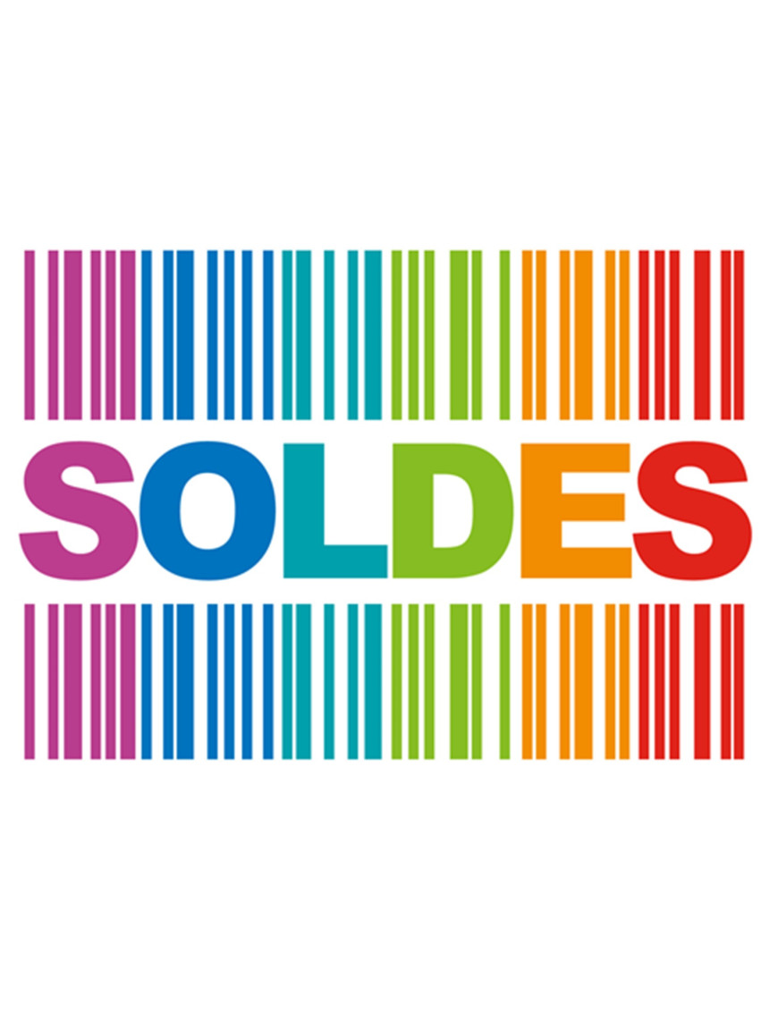 solde ambiance code barre - 30x20.5cm - Sticker/autocollant