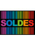 solde ambiance code barre noir - 30x20,5cm - Sticker/autocollant