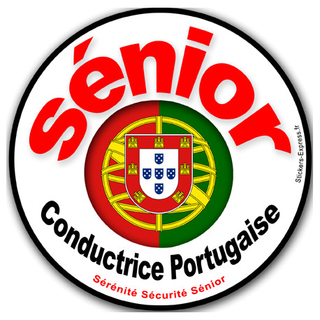 conductrice Sénior Portugaise - 15cm - Sticker/autocollant conductrice Sénior Portugaise - 15cm - Sticker/autocollant