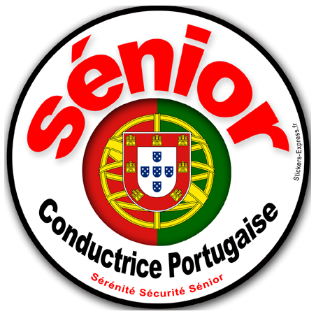 conductrice Sénior Portugaise - 15cm - Sticker/autocollant