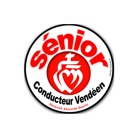conducteur sénior Vendéen - 15cm - Sticker/autocollant