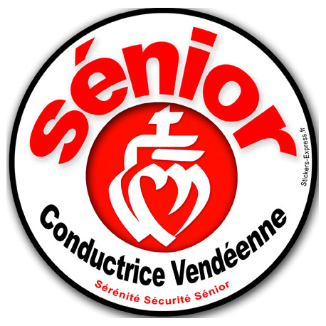 conductrice Sénior Vendéenne - 10cm - Sticker/autocollant conductrice Sénior Vendéenne - 10cm - Sticker/autocollant
