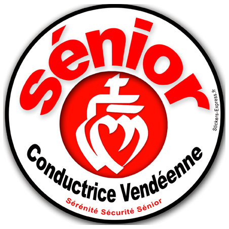 conductrice Sénior Vendéenne - 10cm - Sticker/autocollant