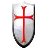 Bouclier Croisé - 20x10cm - Sticker/autocollant