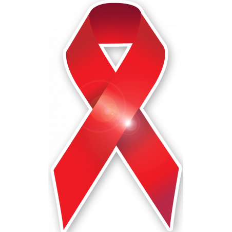 soutien contre le sida - 10x5.7cm - Sticker/autocollant