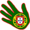 main Portugaise verte - 5x5cm - Sticker/autocollant