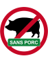 Sans porc  - 15x15cm - Sticker/autocollant