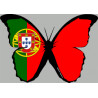 effet papillon Portugais - 10x7cm - Sticker/autocollant