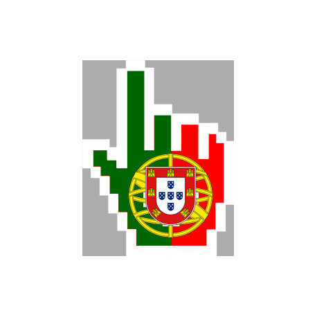 Curseur main Portugaise - 10x6.3cm - Sticker/autocollant Curseur main Portugaise - 10x6.3cm - Sticker/autocollant