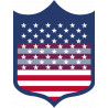 Blason USA - 10x7cm -Sticker/autocollant
