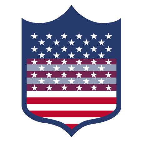 Blason USA - 5x3.5cm -Sticker/autocollant Blason USA - 5x3.5cm -Sticker/autocollant