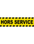 Hors service - 20x5.5cm - Sticker/autocollant