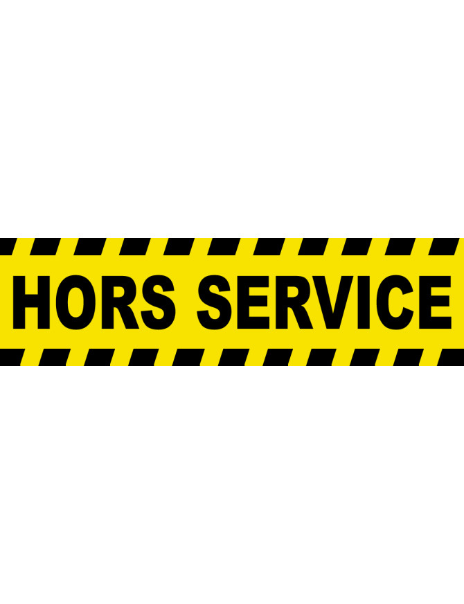 Hors service - 10x2.7cm - Sticker/autocollant