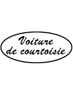 voiture de courtoisie - 20x9cm - Sticker/autocollant