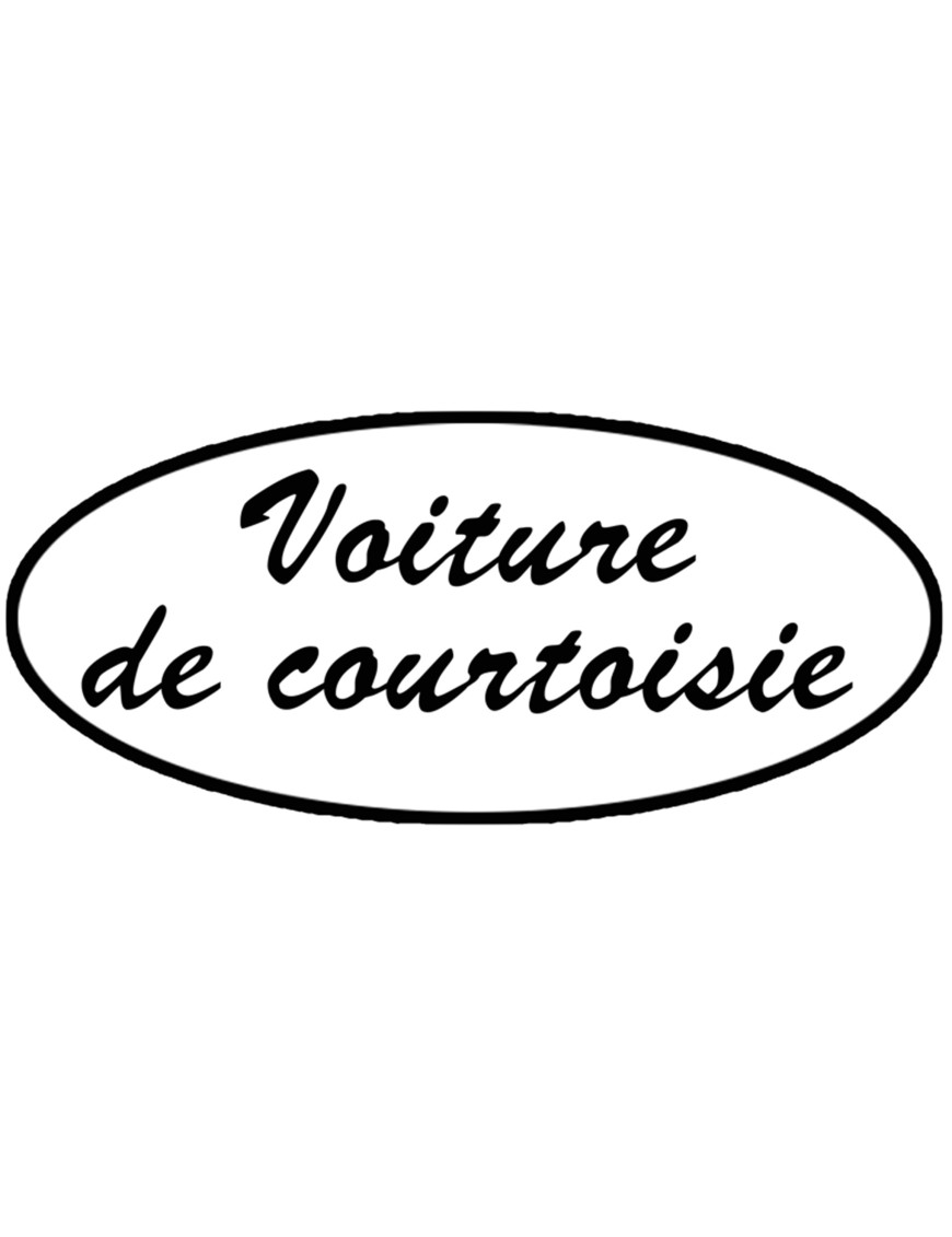 voiture de courtoisie - 20x9cm - Sticker/autocollant