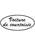 voiture de courtoisie - 20x9cm - Sticker/autocollant