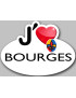 j'aime Bourges (15x11cm) - Sticker/autocollant
