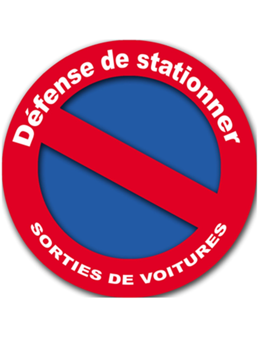 Défense de stationner - 20cm - Sticker/autocollant