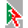 curseur flèche italien - 29x18.3cm - Sticker/autocollant