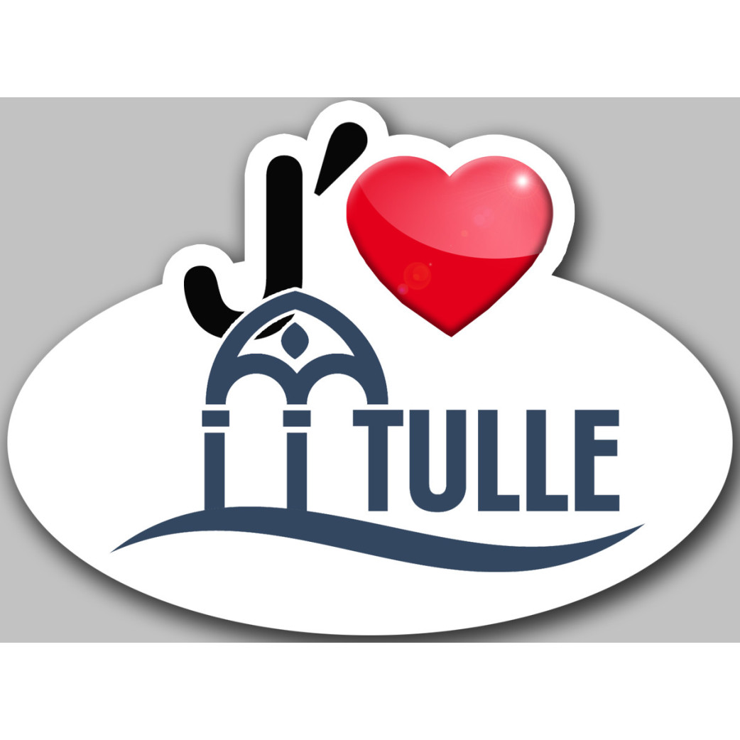 j'aime Tulle (5x3.7cm) - Sticker/autocollant