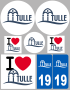 Tulle (8 autocollants variés) - Sticker/autocollant