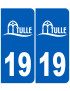 immatriculation Tulle 19 - Sticker/autocollant