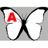effet papillon A - 15cm - Sticker/autocollant