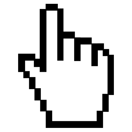 Curseur main - 27x21cm - Sticker/autocollant