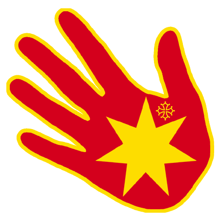 Main Pays d'oc - 5x5cm - Sticker/autocollant