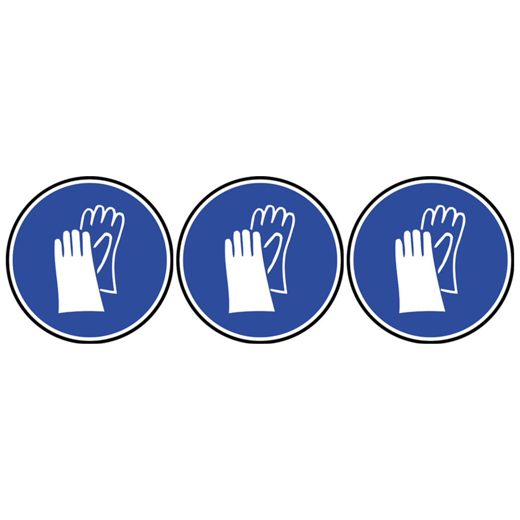 Protection Main Obligatoire (3 fois 10cm) - Sticker/autocollant