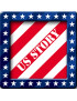 USA Story Carré (20x20cm) - Sticker/autocollant