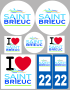 Saint-Brieuc (8 autocollants variés) - Sticker/autocollant