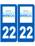 immatriculation Saint-Brieuc - Sticker/autocollant