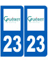 immatriculation Guéret - Sticker/autocollant