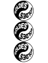 Soldes Yin Yang (3 fois 9.5x9.5cm) - Sticker/autocollant