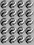 Soldes Yin Yang (20 fois 5cm) - Sticker/autocollant