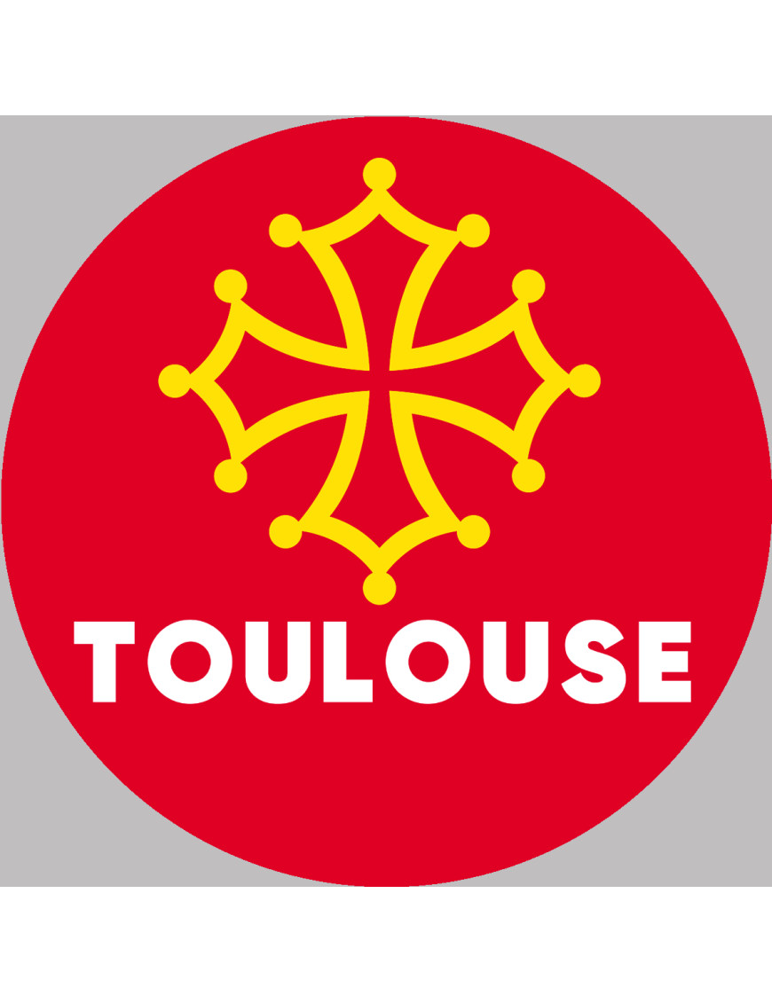 Toulouse (20x20cm) - Sticker/autocollant Toulouse (20x20cm) - Sticker/autocollant
