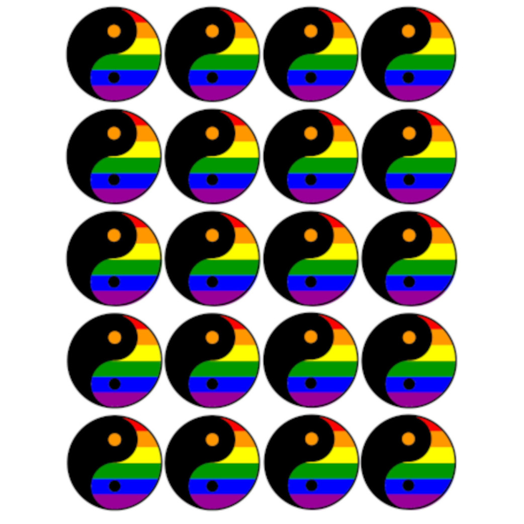 Yin Yang Lgbt (20 fois 5cm) - Sticker/autocollant