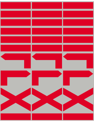 Petites Balises circuits de randonnées rouge - 30 pièces - Sticker/autocollant