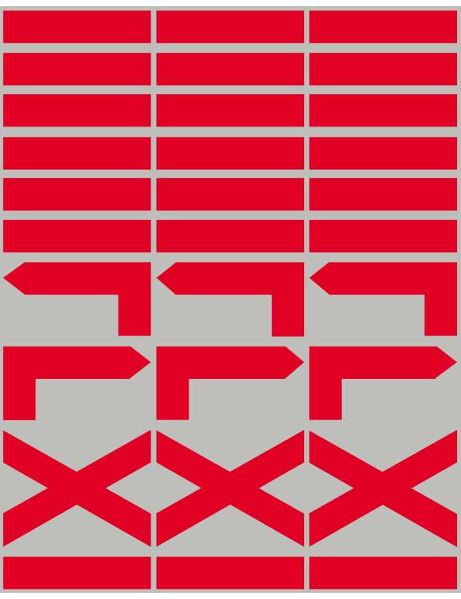 Petites Balises circuits de randonnées rouge - 30 pièces - Sticker/autocollant