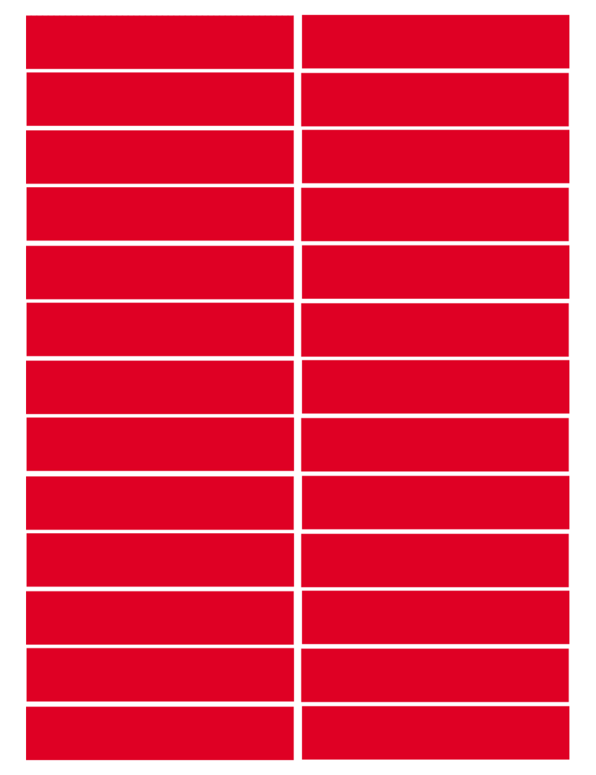 balises circuits GR marques rouges - 26fois 10x2cm - Sticker/autocollant balises circuits GR marques rouges - 26fois 10x2cm - Sticker/autocollant