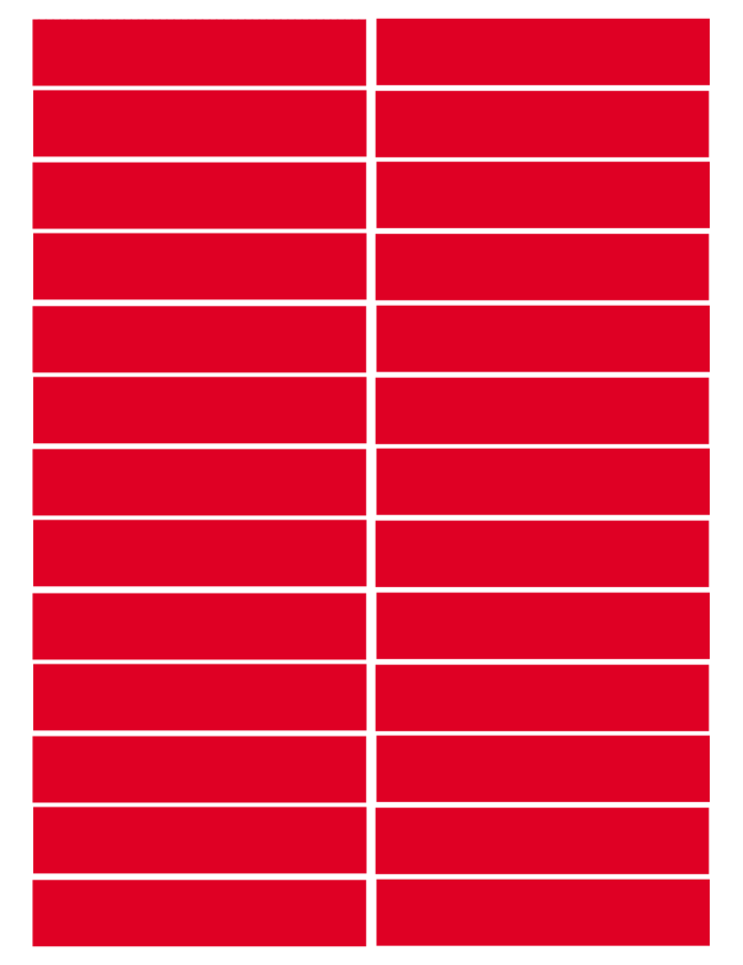 balises circuits GR marques rouges - 26fois 10x2cm - Sticker/autocollant