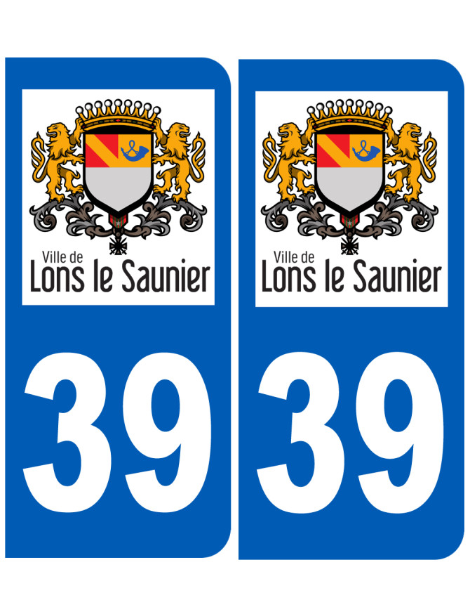 immatriculation Lons-le-Saunier 39 - Sticker/autocollant