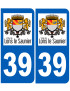 immatriculation Lons-le-Saunier 39 - Sticker/autocollant