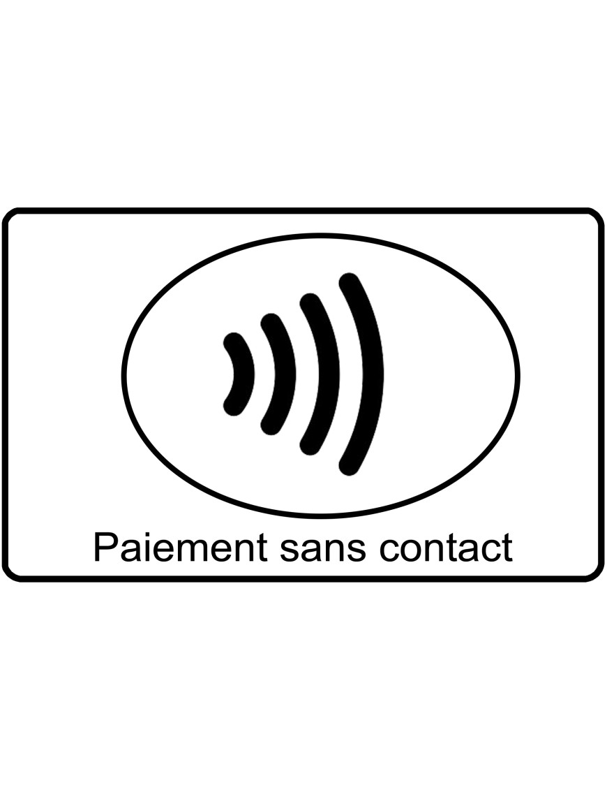 Paiement sans contact - 10x6cm - Sticker/autocollant