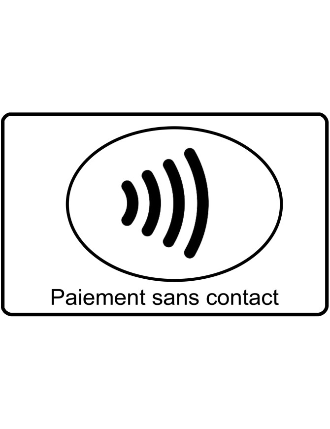 Paiement sans contact - 10x6cm - Sticker/autocollant